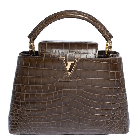 louis vuitton crocodile capucines|louis vuitton crocodile bag.